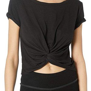 Free People Run In The Sun Solid Black Tee New